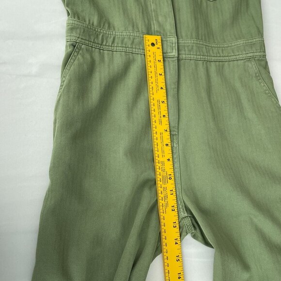 Treasure & Bond Utility Herringbone Long Sleeve Jumpsuit Olive Acorn Women S‎ - Picture 13 of 16